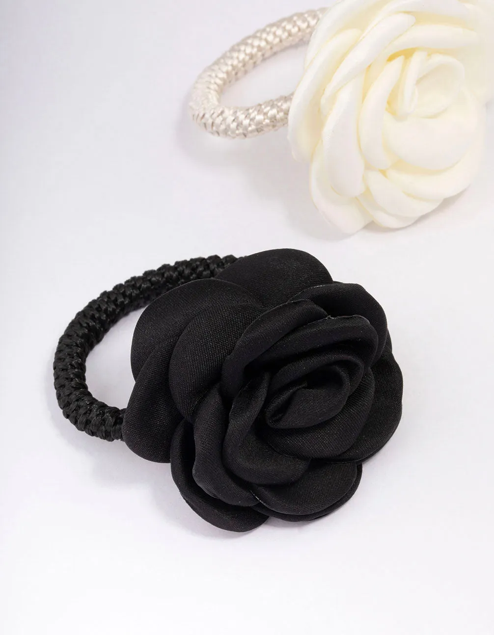 Black & Ivory Rosette Hair Tie Pack sold by lovisa product image thumbnail 2