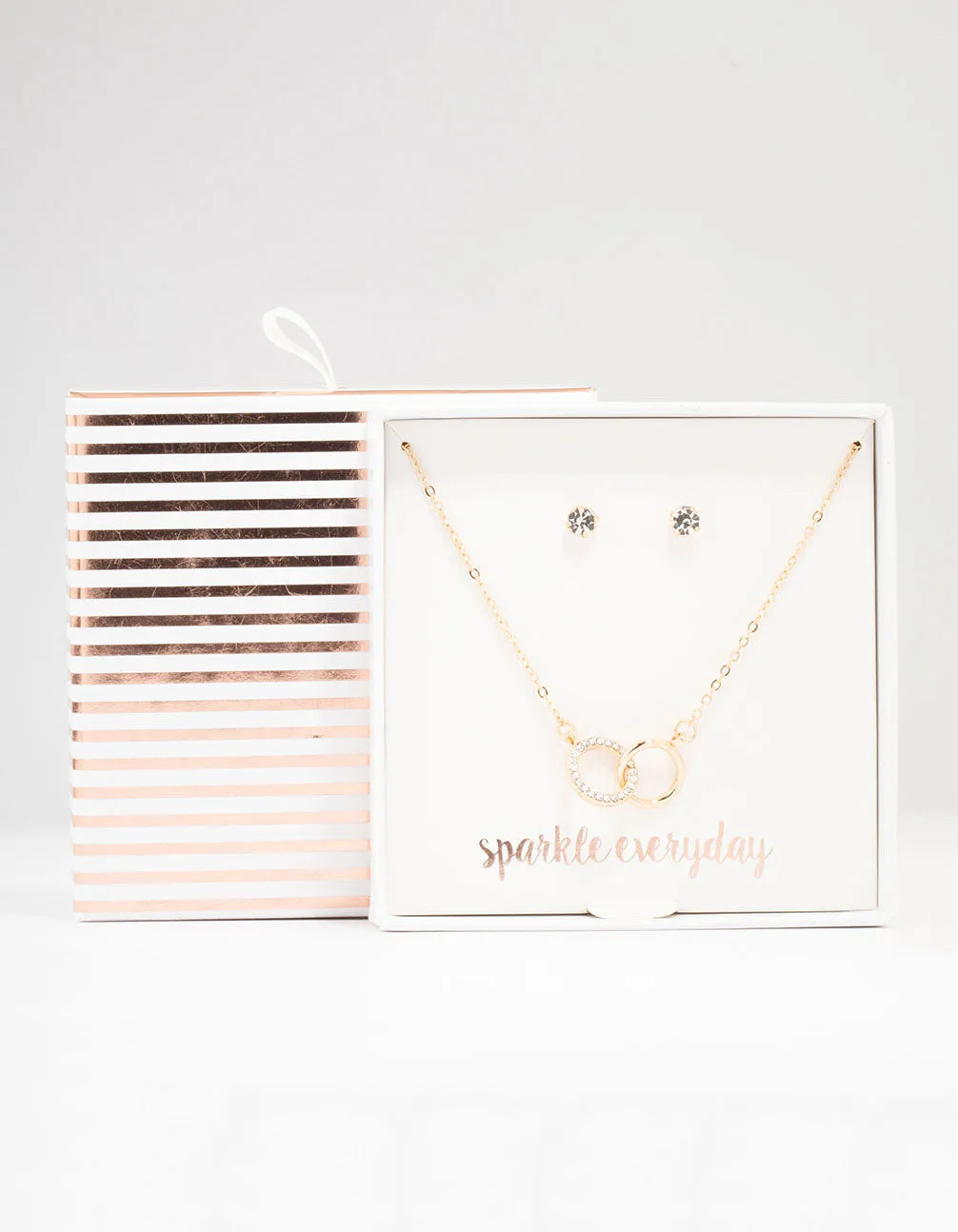 Gold Interlocking Circle Jewellery Set sold by lovisa product image thumbnail 2