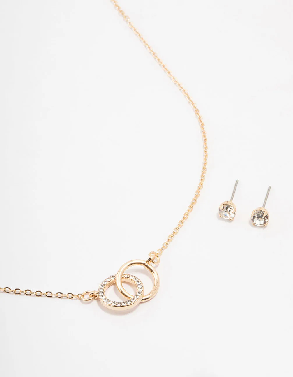 Gold Interlocking Circle Jewellery Set sold by lovisa