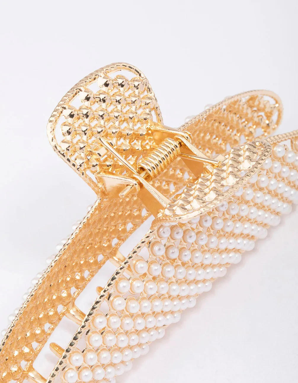 Gold Classic Pearl Hair Claw Clip sold by lovisa product image thumbnail 3