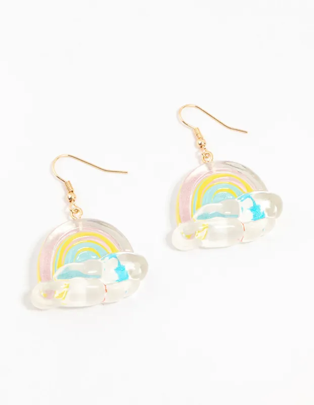 Acrylic Bubble Rainbow Drop Earrings sold by lovisa