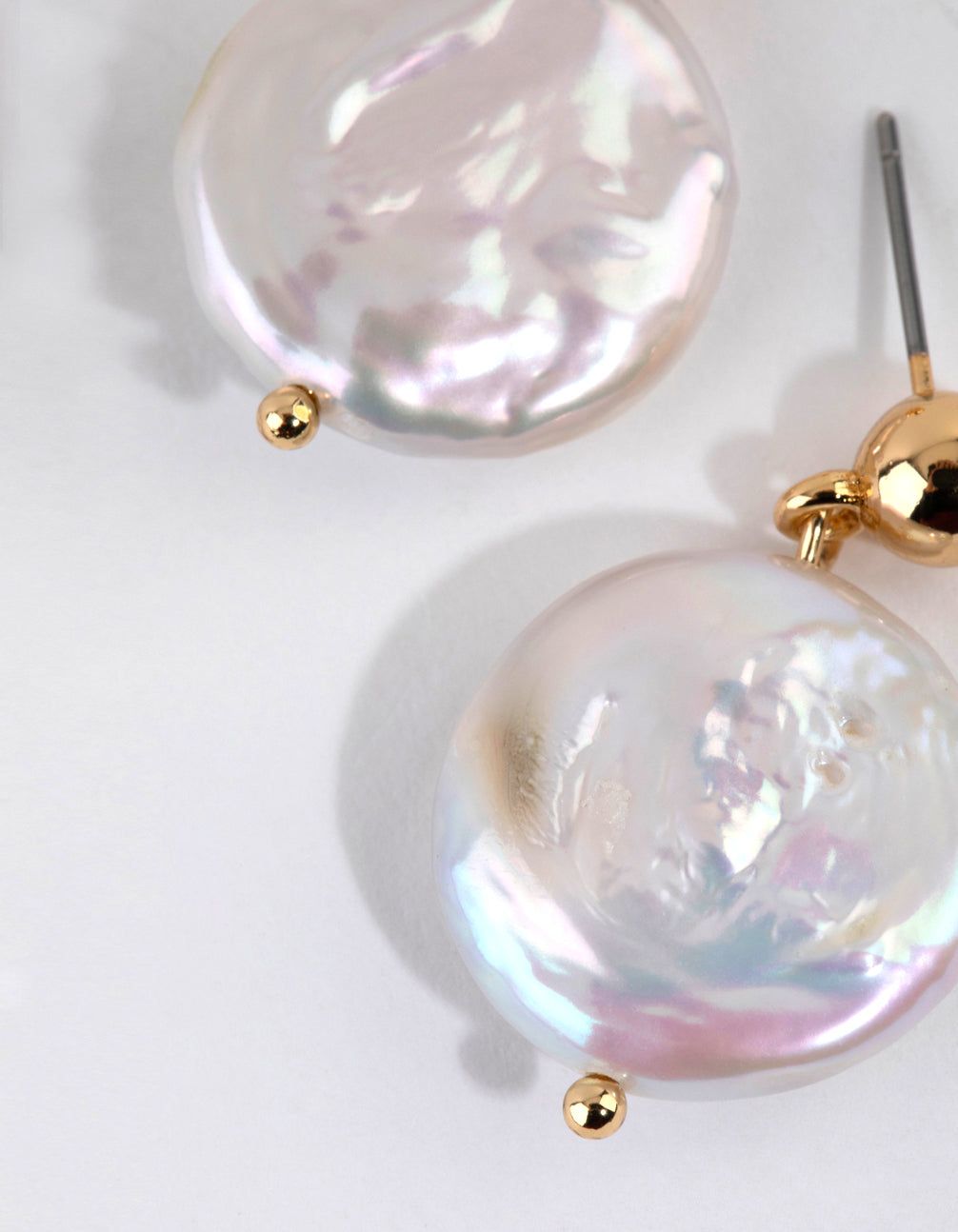 Gold Plated Freshwater Pearl Drop Earrings sold by lovisa product image thumbnail 2