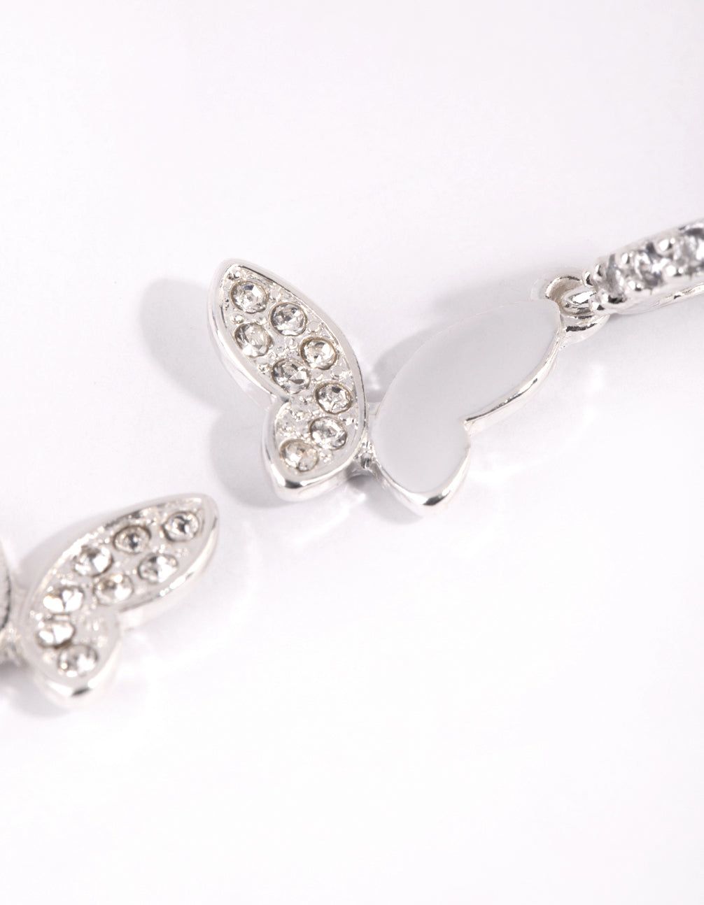 Silver Butterfly Huggie Earrings sold by lovisa product image thumbnail 3