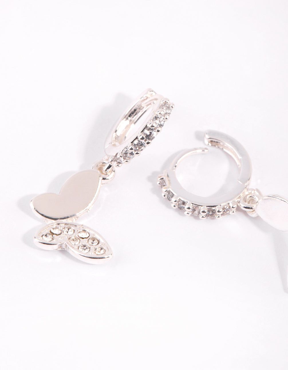 Silver Butterfly Huggie Earrings sold by lovisa product image thumbnail 2