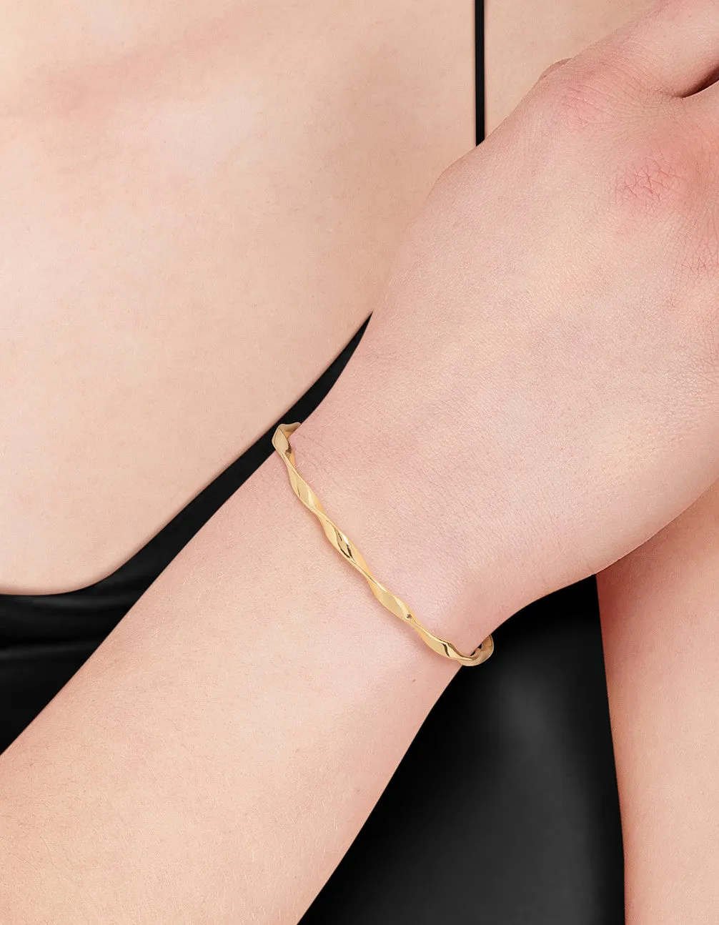 Gold Plated Twist Bangle sold by lovisa product image thumbnail 5