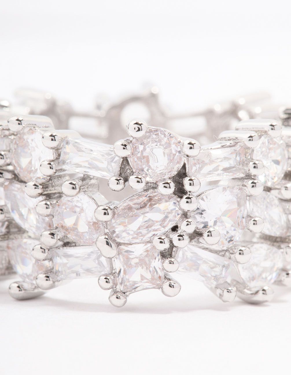 Rhodium Mixed Stone Cubic Zirconia Band Ring sold by lovisa product image thumbnail 4