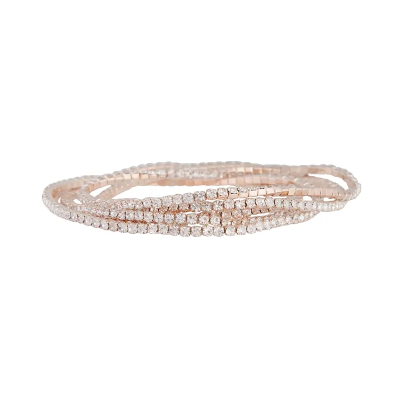 Rose Gold Fine Cup Chain Stretch Bracelet Set sold by lovisa