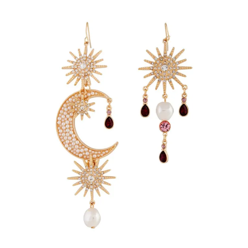 Pearly Celestial Drop Earrings In Gold sold by lovisa