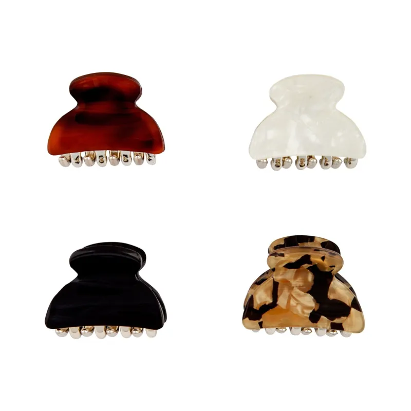 Multi Neutral Claw Clip 4-Pack sold by lovisa