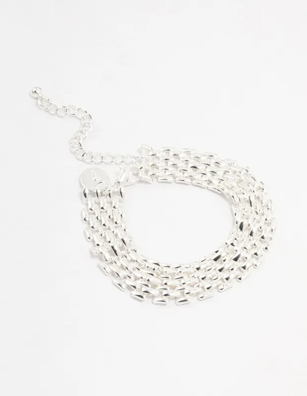 Silver Plated Thin Link Chain Bracelet sold by lovisa