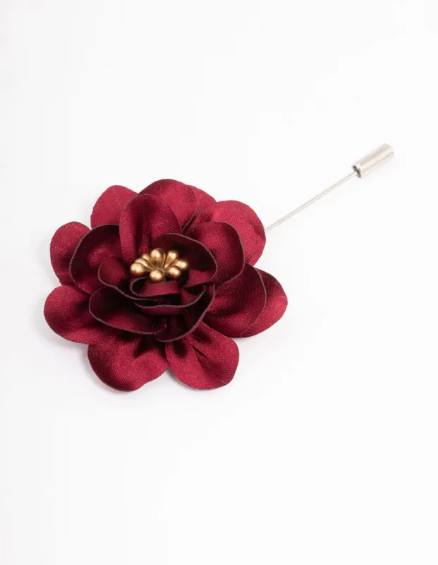 Rhodium Corsage Flower Scarf Pin sold by lovisa