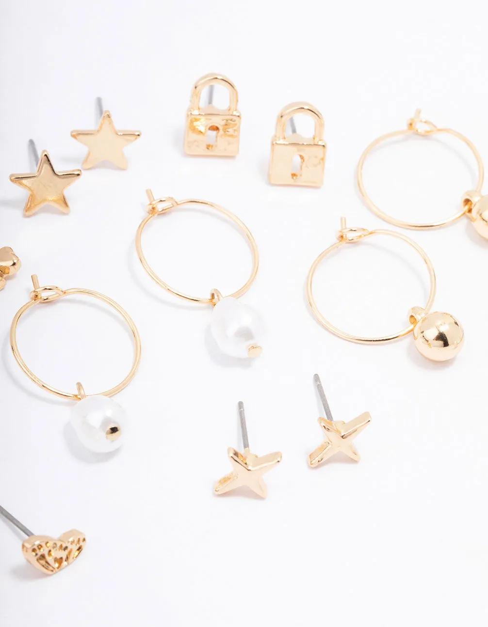 Gold Pearl Drip Heart Earring 12-Pack sold by lovisa product image thumbnail 3