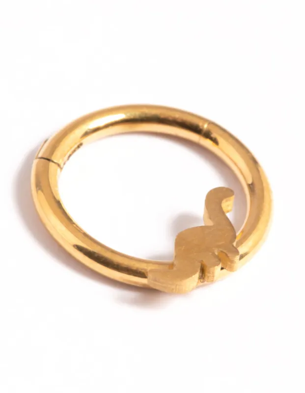 Gold Plated Surgical Steel Dino Clicker sold by lovisa