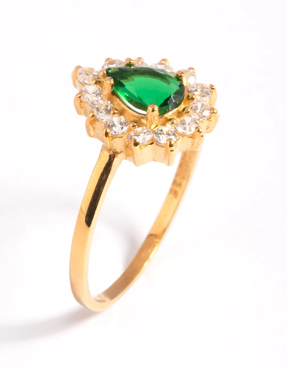 Gold Plated Sterling Silver Green Pear Ring sold by lovisa product image thumbnail 4