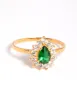 Gold Plated Sterling Silver Green Pear Ring sold by lovisa