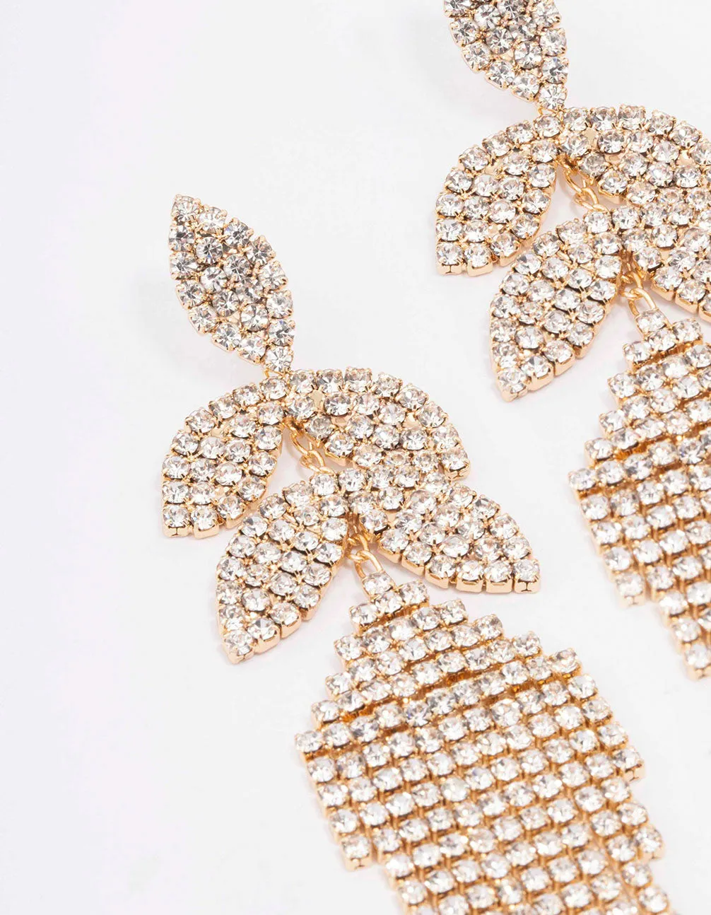 Gold Petal Cupchain Drop Earrings sold by lovisa product image thumbnail 2