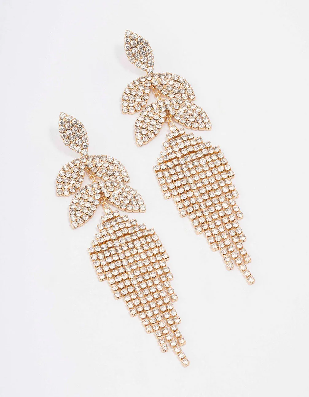 Gold Petal Cupchain Drop Earrings sold by lovisa