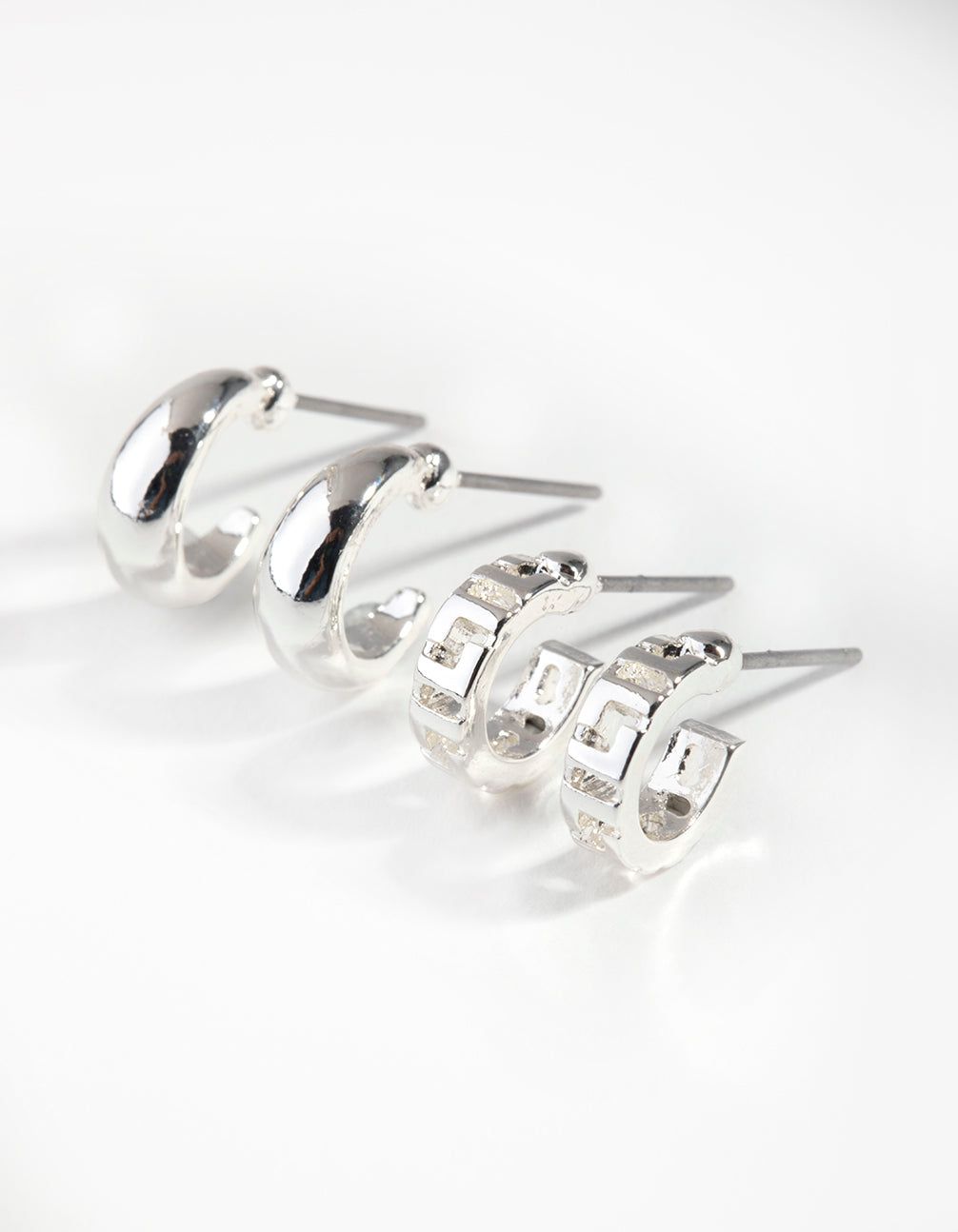 Silver Double Huggie Hoop Earring Pack sold by lovisa