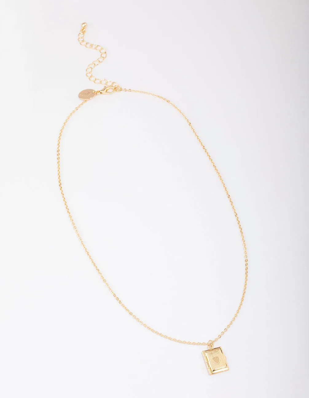 Gold Plated Heart Book Locket Pendant Necklace sold by lovisa product image thumbnail 3