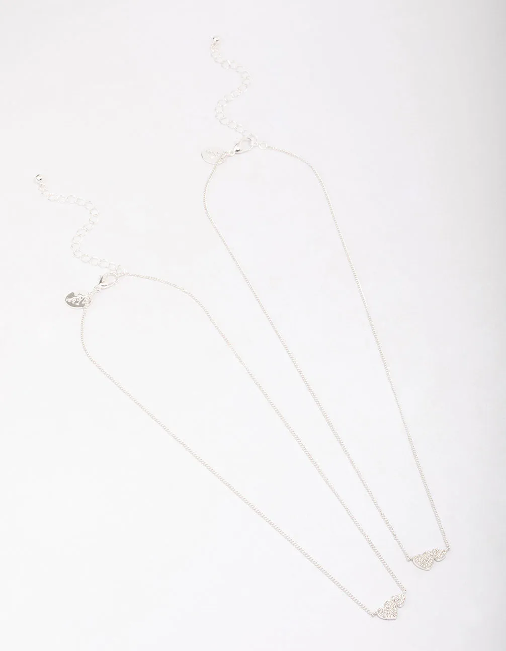 Silver Plated Cubic Zirconia Interlinked Heart Pendant Necklace Pack sold by lovisa product image thumbnail 3