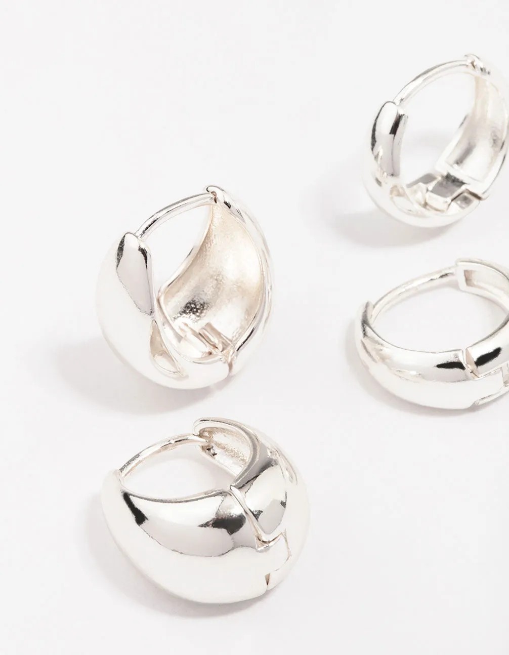 Silver Plated Bubble Huggie Earring Pack sold by lovisa product image thumbnail 2