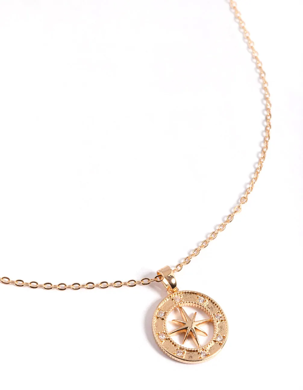 Gold Celestial Compass Necklace sold by lovisa