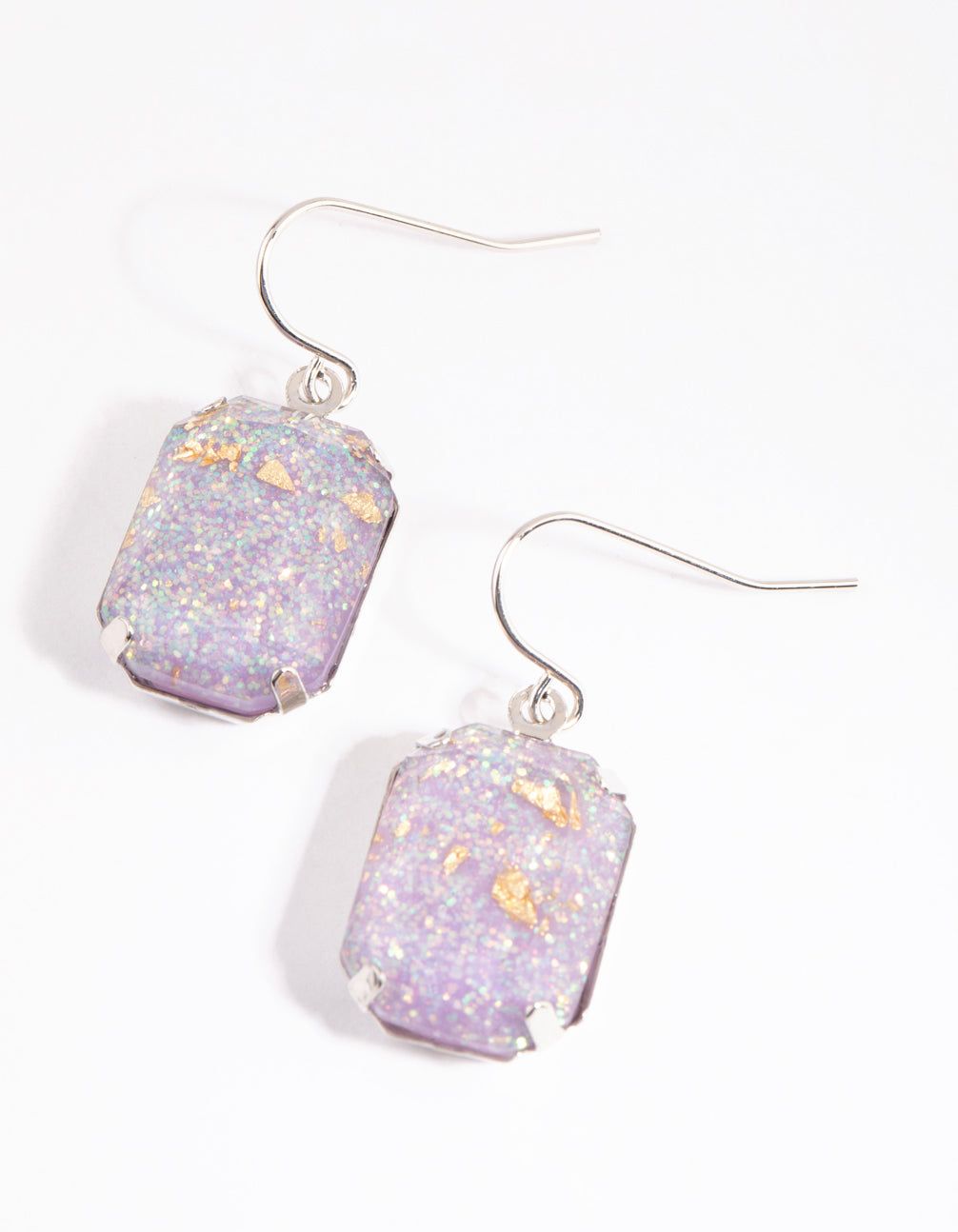 Purple Stone Drop Earrings sold by lovisa