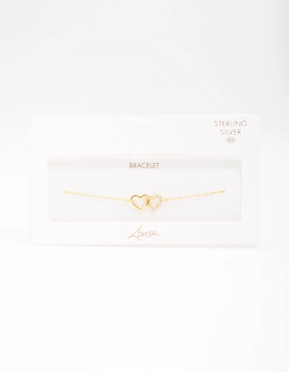 Gold Plated Sterling Silver Loop Heart Chain Bracelet sold by lovisa product image thumbnail 3