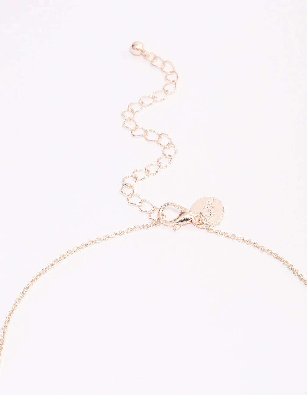 Rose Gold Floating Cubic Zirconia Droplet Necklace & Earring Set sold by lovisa product image thumbnail 3