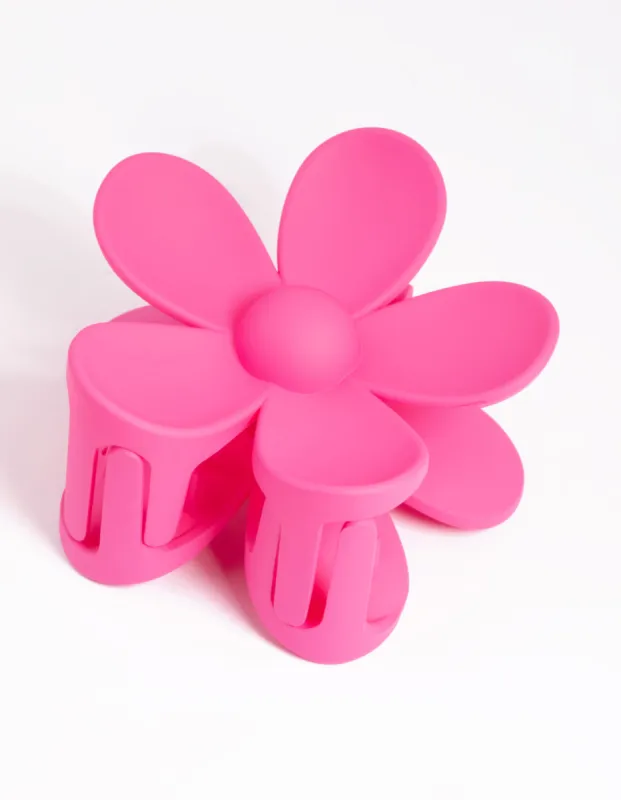 90s Pink Daisy Flower Claw Clip sold by lovisa