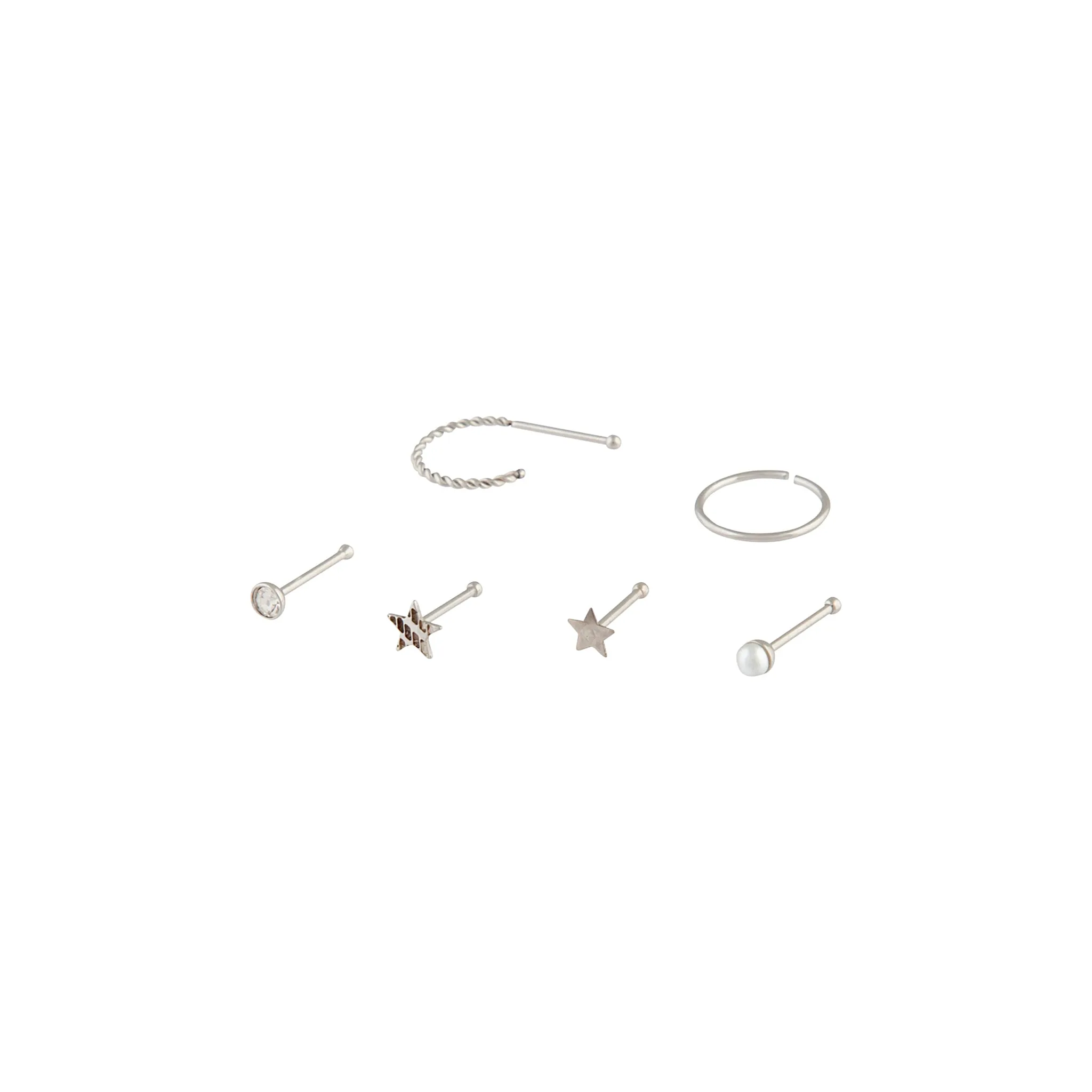 Surgical Steel Star Nose Hook Stud 6-Pack sold by lovisa
