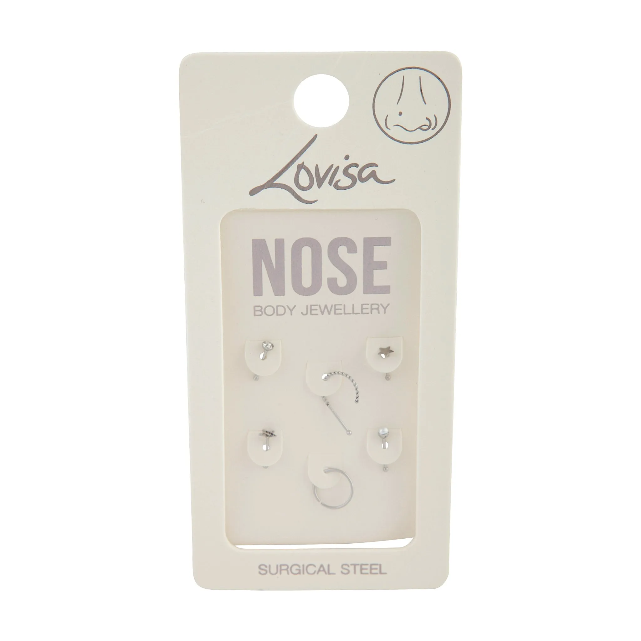 Surgical Steel Star Nose Hook Stud 6-Pack sold by lovisa product image thumbnail 5