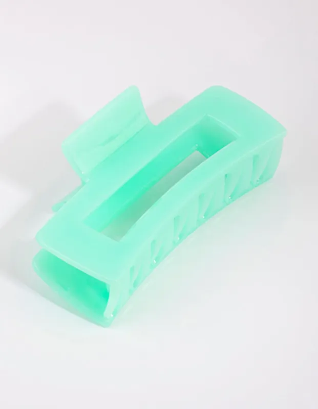 Rectangular Turquoise Acrylic Claw sold by lovisa