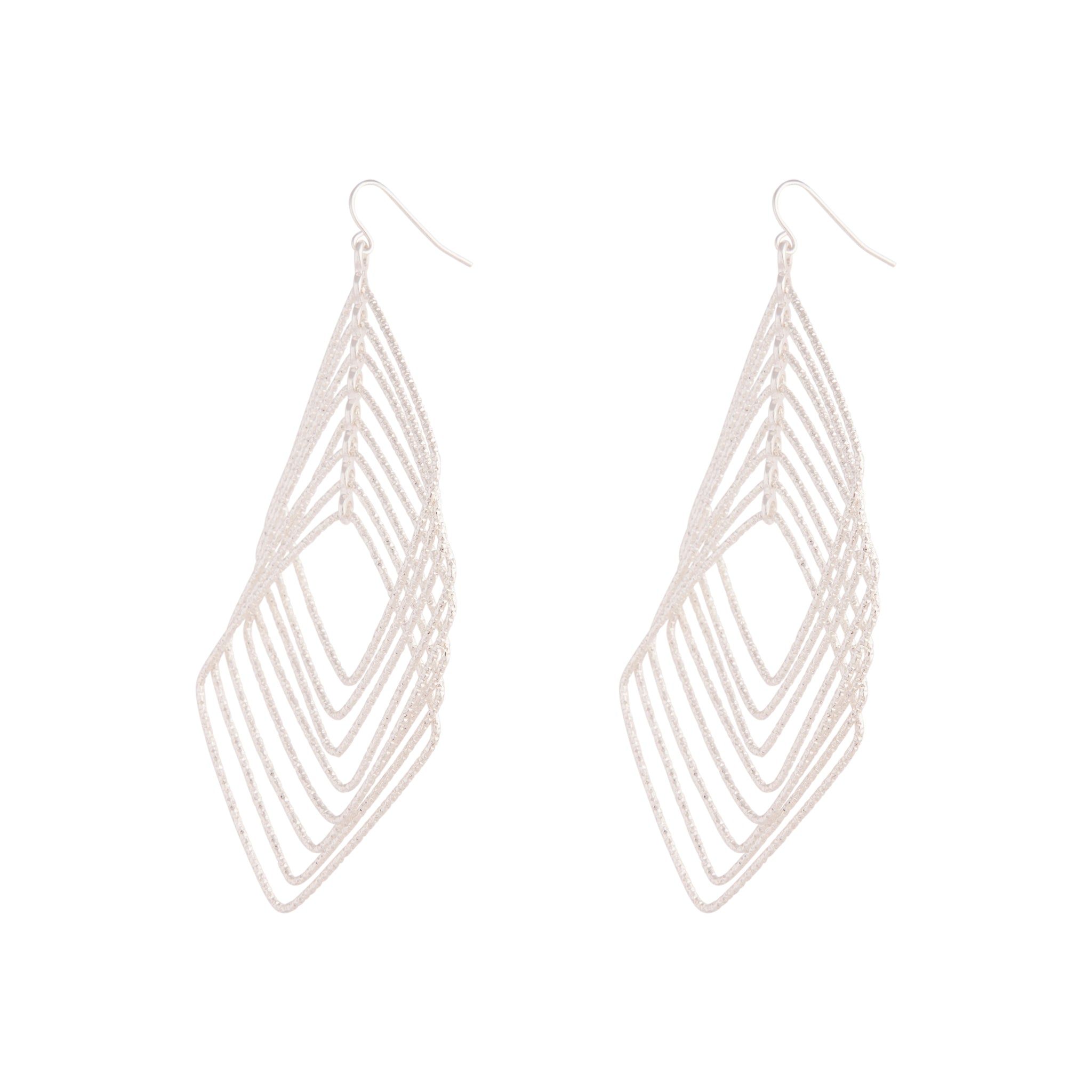 Silver Diamond Cut Drop Earrings sold by lovisa product image thumbnail 3