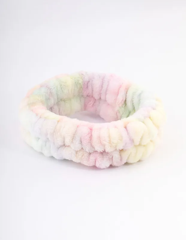 Tie Dye Fluffy Headband sold by lovisa
