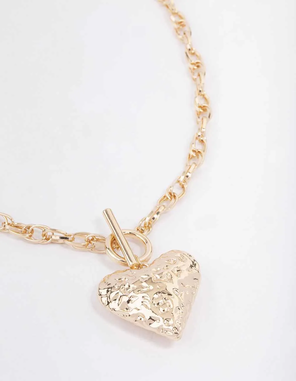 Gold Filigree Puffy Heart Necklace sold by lovisa product image thumbnail 2