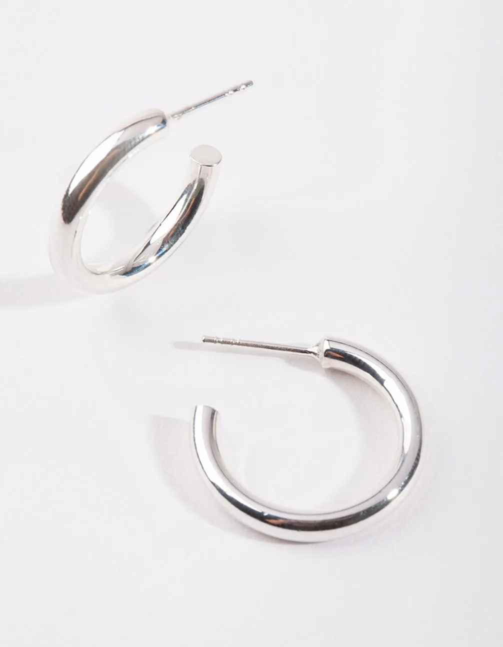 Sterling Silver Thick Open Hoop Earrings sold by lovisa product image thumbnail 3