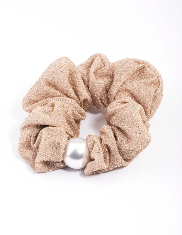 Blush Fabric Scrunchie sold by lovisa