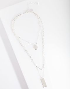 Silver Mixed Chain Choker sold by lovisa