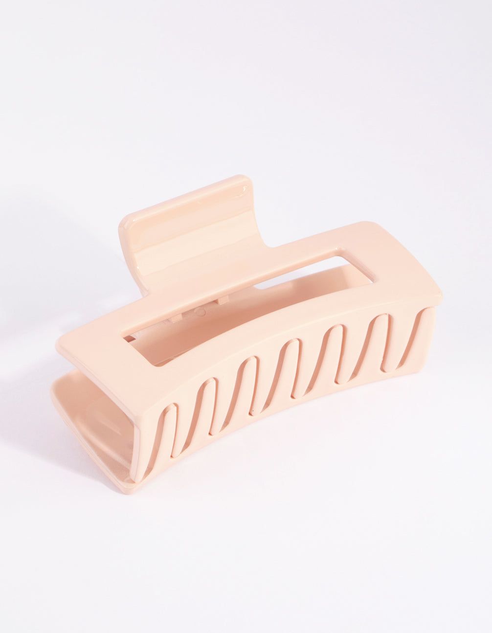 Cream Box-Shaped Hair Claw Clip sold by lovisa