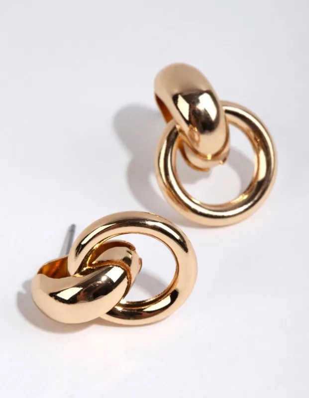 Gold Looped Stud Earrings sold by lovisa