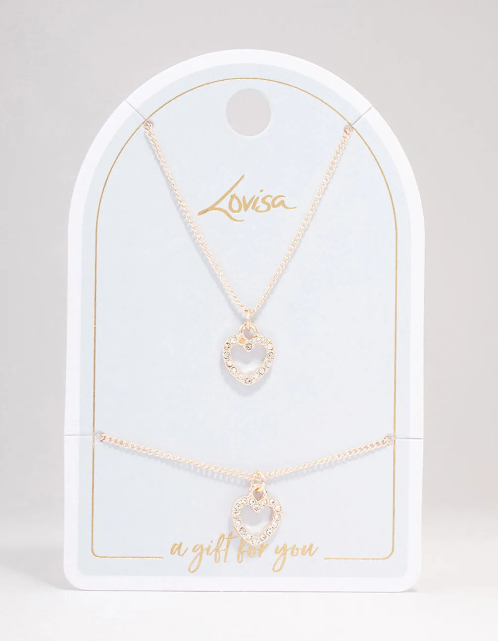 Rose Gold Heart Diamante Jewellery Set sold by lovisa product image thumbnail 2