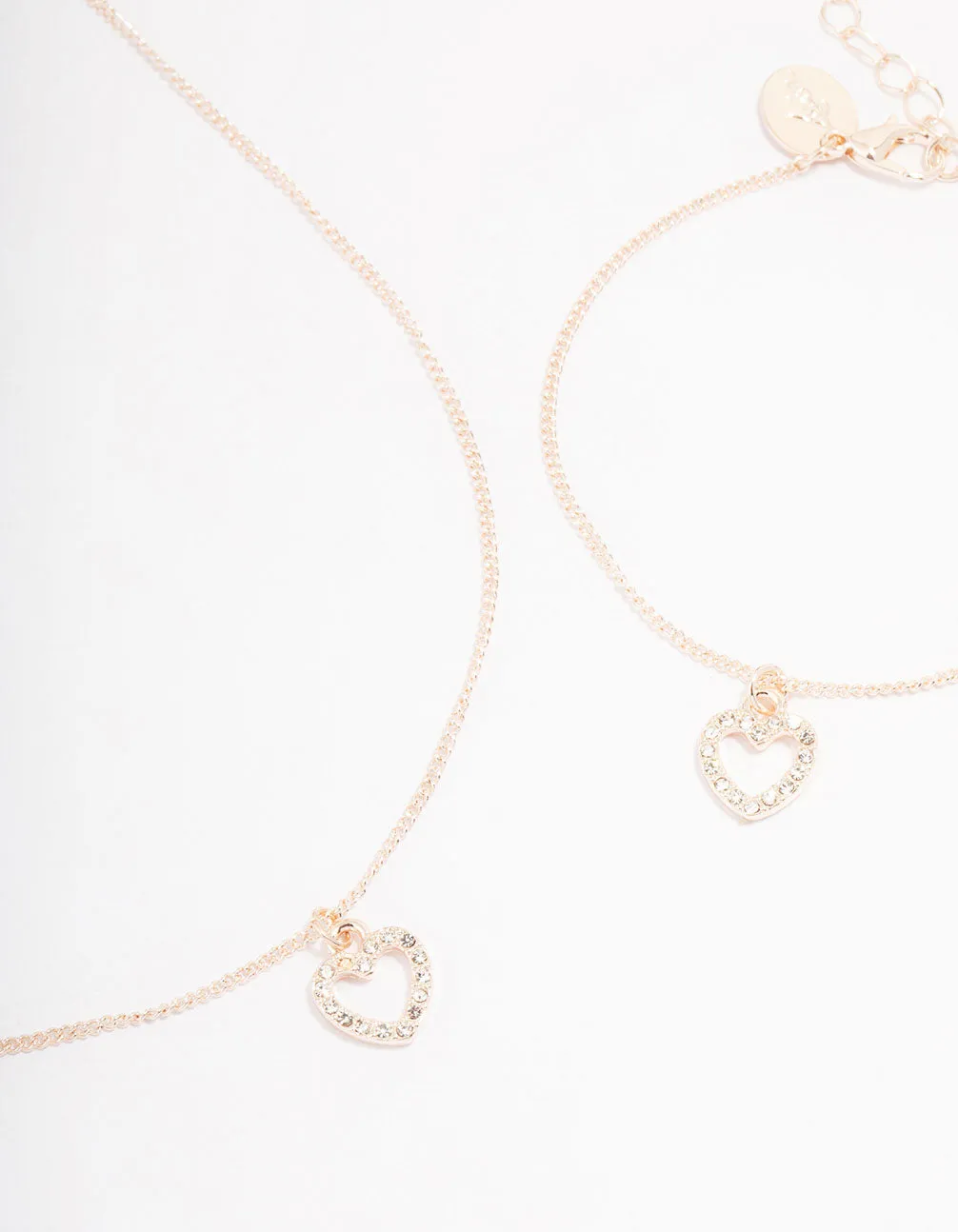 Rose Gold Heart Diamante Jewellery Set sold by lovisa