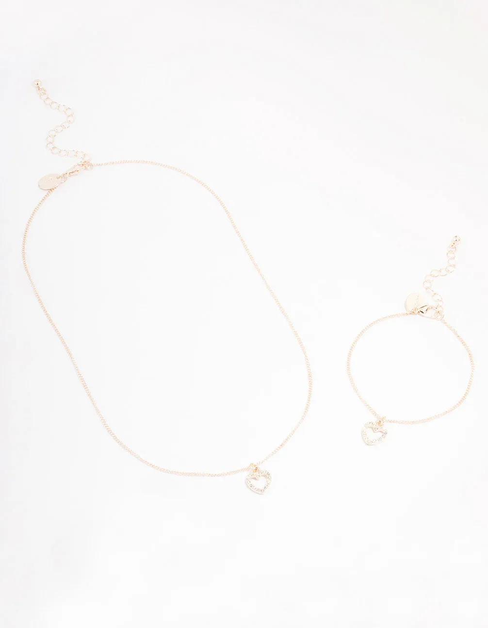 Rose Gold Heart Diamante Jewellery Set sold by lovisa product image thumbnail 3