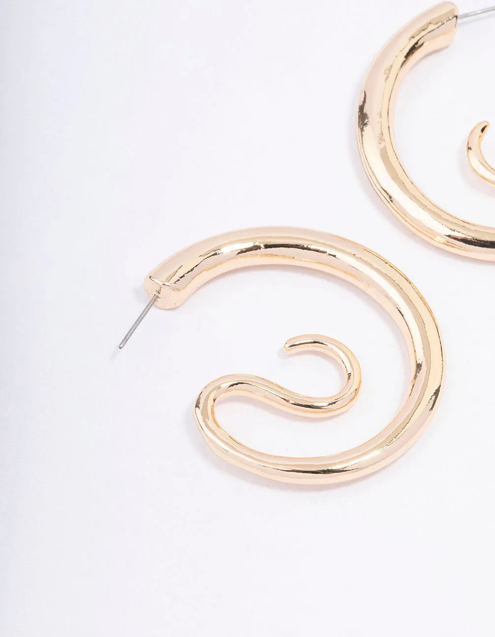 Gold Medium Swirl Hoop Earrings sold by lovisa product image thumbnail 2