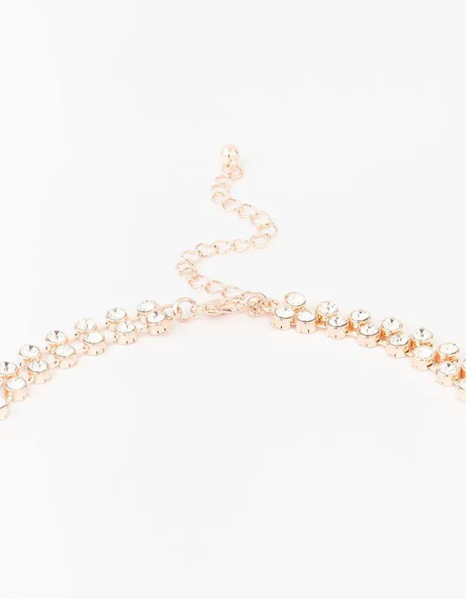 Rose Gold Diamante Lariat Necklace sold by lovisa product image thumbnail 3