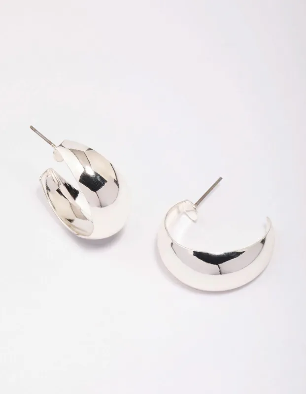 Silver Open Chubby Hoop Earrings 30mm sold by lovisa