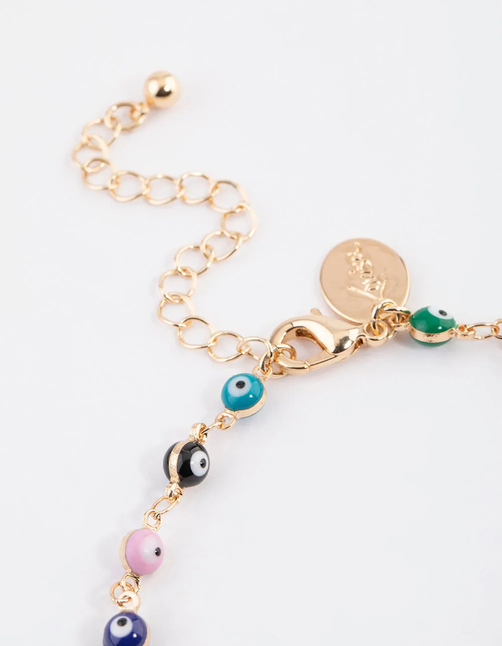 Gold Evil Eye Layered Chain Anklet sold by lovisa product image thumbnail 3