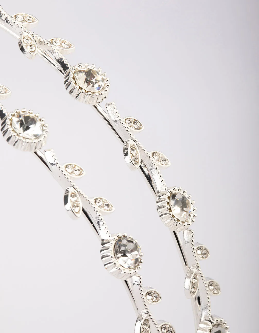 Silver Floral Diamante Headband sold by lovisa product image thumbnail 3