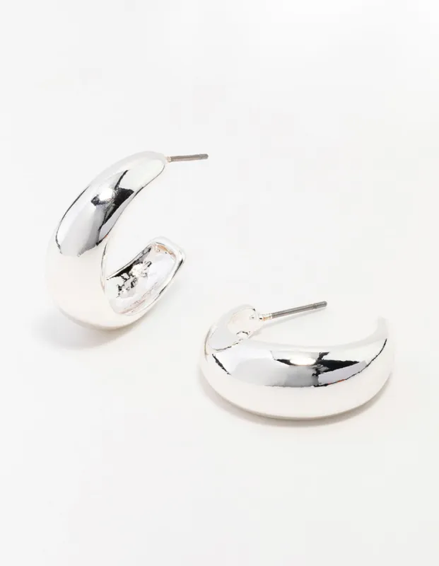 Silver Teardrop Hoop Earrings sold by lovisa